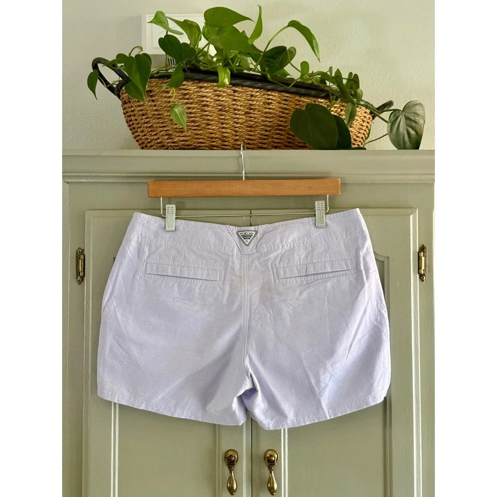 Columbia Carnelian Bay Women's Shorts |Size 10 | Lavender PFG Omni-Shade‎ Cotton